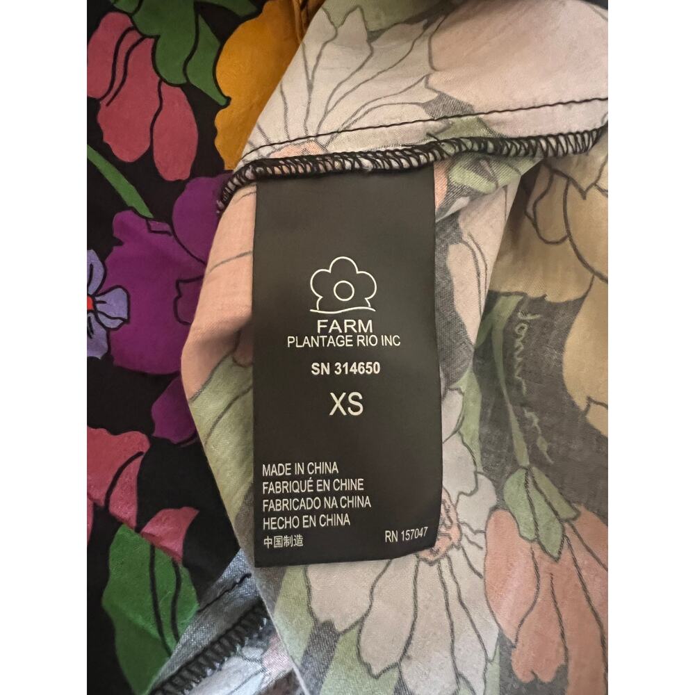 FARM Rio Black Bucolic Garden Maxi Dress NWOT XS (B20408) - Picture 11 of 12